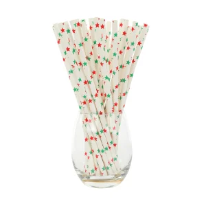 Christmas drinking straws